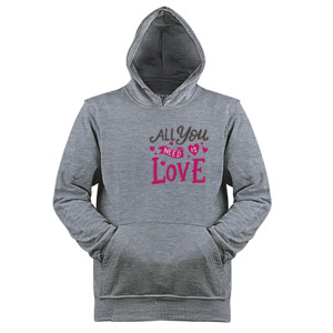 Jaket Hoodie Motivasi - All You Need Is Love