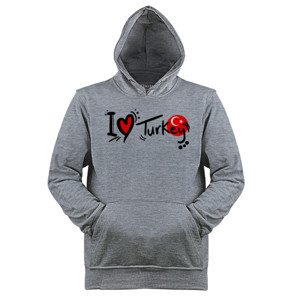 Jaket Hoodie I Love Turkey 