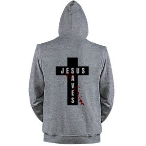 Jaket Hoodie Salib - Jesus Saves