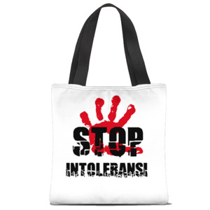 Tas Tote Fullprint Stop intoleransi - Tote bag