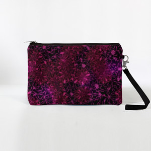 Dompet Motif Batik Bunga Ungu