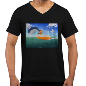 Kaos  Sea - V-neck Wanita by Co_mbro