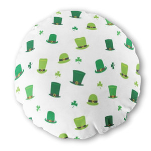 Bantal Bulat St.Patricks hat and clover pattern