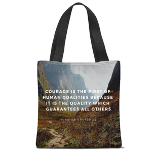 Tas Tote Fullprint Tote Bag Motivasi Winston Churchill