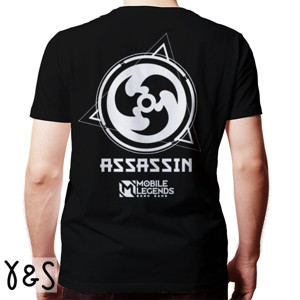 Kaos Assassin Mobile Legends Role (Hitam/Back)