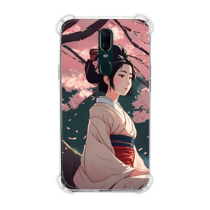 Casing HP Anime : geisha duduk di bawah pohon sakura