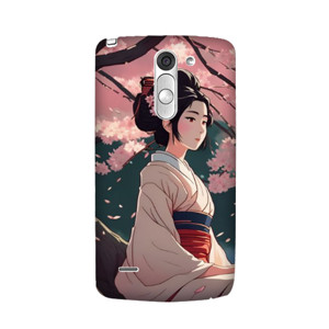 Anime : geisha duduk di bawah pohon sakura Casing HP