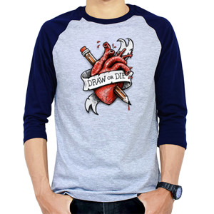 Kaos Raglan Draw Or Die