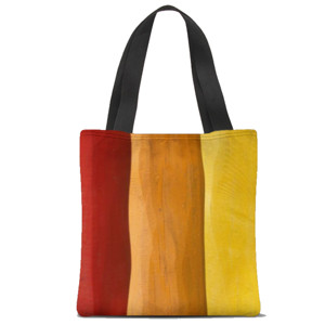 Tas Tote Fullprint Kayu yang dicat