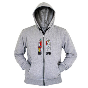 Hoodie Zipper Believe Santa Jack Skellington - 1