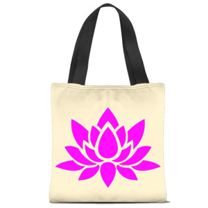 Tas Tote Fullprint Bunga Lotus