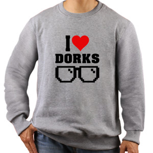 Jaket Sweater I Love Dorks