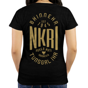 Kaos NKRI gold back print