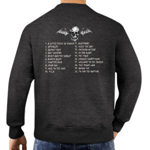 Jaket Sweater Avenged Sevenfold Song s Font Putih