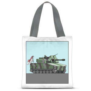 Tas Tote Fullprint Tiger Tank