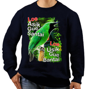 Jaket Sweater Burung Cucak Ijo