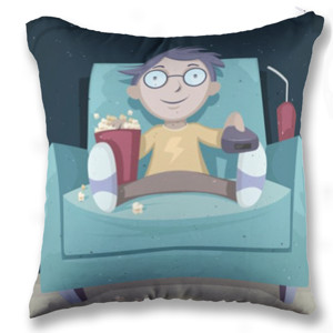 Bantal watching movie