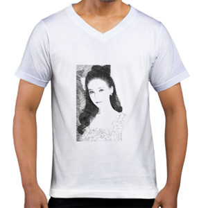 Kaos  14.front_Beauty_woman_sket_pencil_white