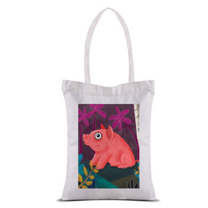 Tas Tote Pigi - pigi Tas Tote Bag Kanvas - Potrait