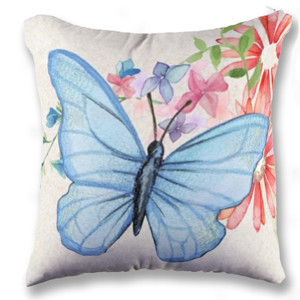 Bantal Blue Butterfly