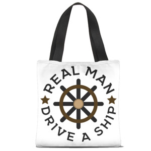 Tas Tote Fullprint totebag fullprint real man drive a ship