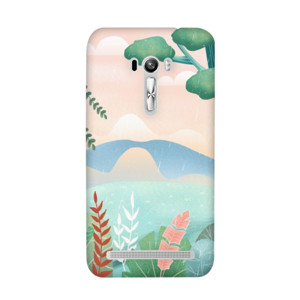 Lukisan Tema Bunga dan pohon Casing HP