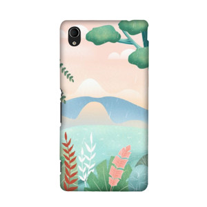 Lukisan Tema Bunga dan pohon Casing HP