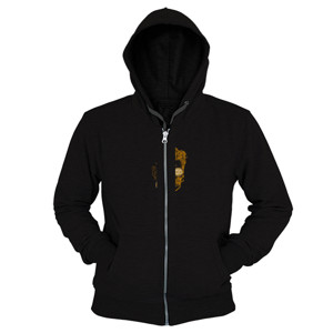 Hoodie Zipper Black is not sad
