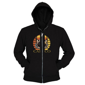 Hoodie Zipper pug dog retro