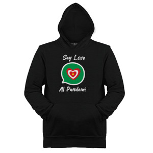 Jaket Hoodie say love at pandemi