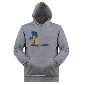 Jaket Hoodie Kaos Surfing - Rainbow On The Beach (SB7H3)