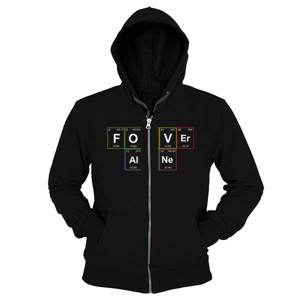 Hoodie Zipper Forever Alone-periodik unsur kimia