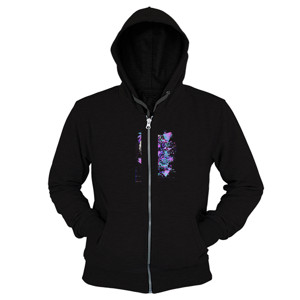 Hoodie Zipper Kaos Glitch Statue Vaporwave Black Tee
