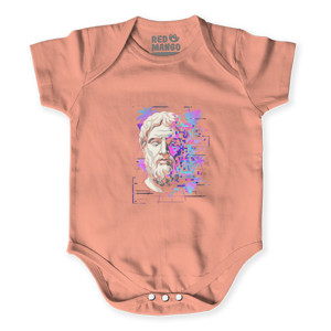 Baby Jumper Kaos Glitch Statue Vaporwave Black Tee