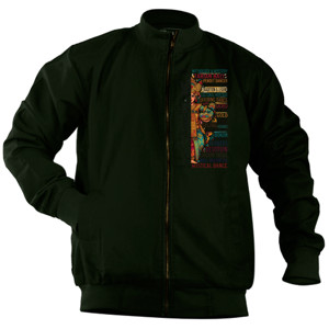 Jaket Bomber Mystical Balinese Pendet Dancer Culture Art