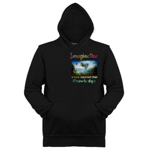 Jaket Hoodie Imagination is More Important than Knowledge