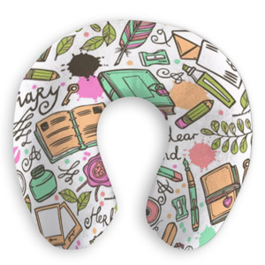 Bantal Leher Diary seamless pattern vector