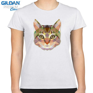 Kaos Cat Face Triangle Art