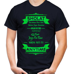 Kaos Quote Sholat tepat waktu