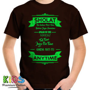 Kaos Quote Sholat tepat waktu
