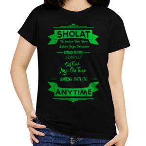 Kaos Quote Sholat tepat waktu
