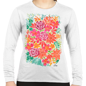 Kaos Wanita Lengan Panjang Wildflower