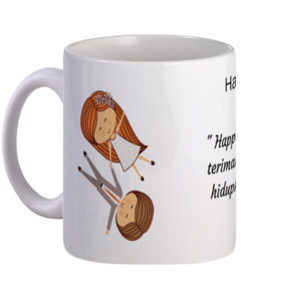 Mug Hadiah / Kado Anniversary Wedding (Mug Couple)