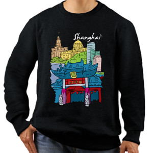 Jaket Sweater Kaos Shanghai, China (SB17F)