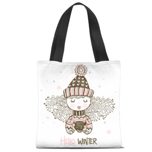 Tas Tote Fullprint Girl and Winter