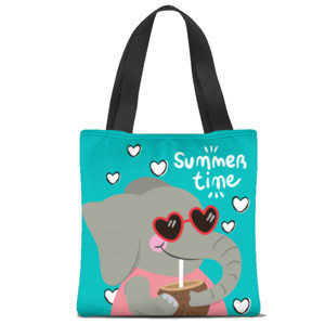 Tas Tote Fullprint Gajah ku