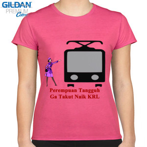 Kaos Perempuan Tangguh Ga Takut Naik KRL