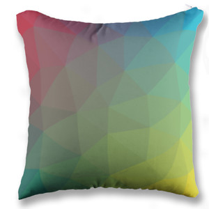 Bantal Motif Abstrak Gradien Empat Warna