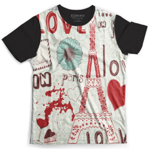 Kaos Fullprint Paris In Love