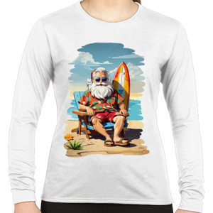 Kaos Santa on a beach holiday